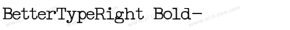 BetterTypeRight Bold字体转换